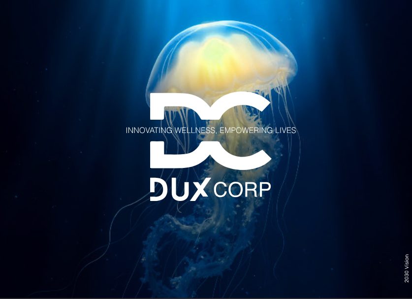 The jellyfish — DUXCORP's symbol of fluid intelligence